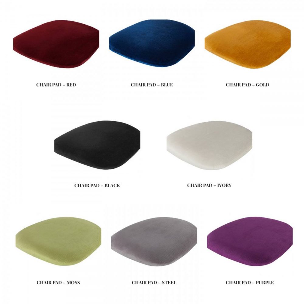 seat pads in different colours