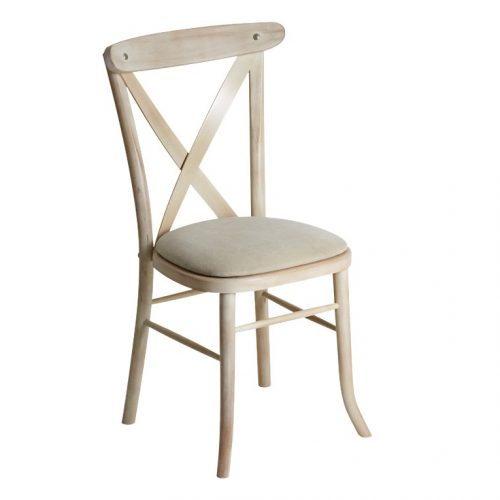 Cream Cross Back Chair