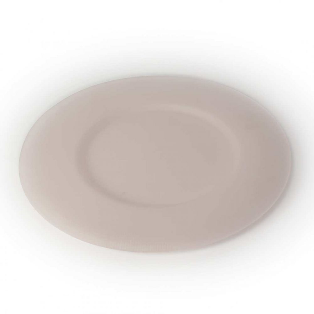 Rose pink glass charger plate