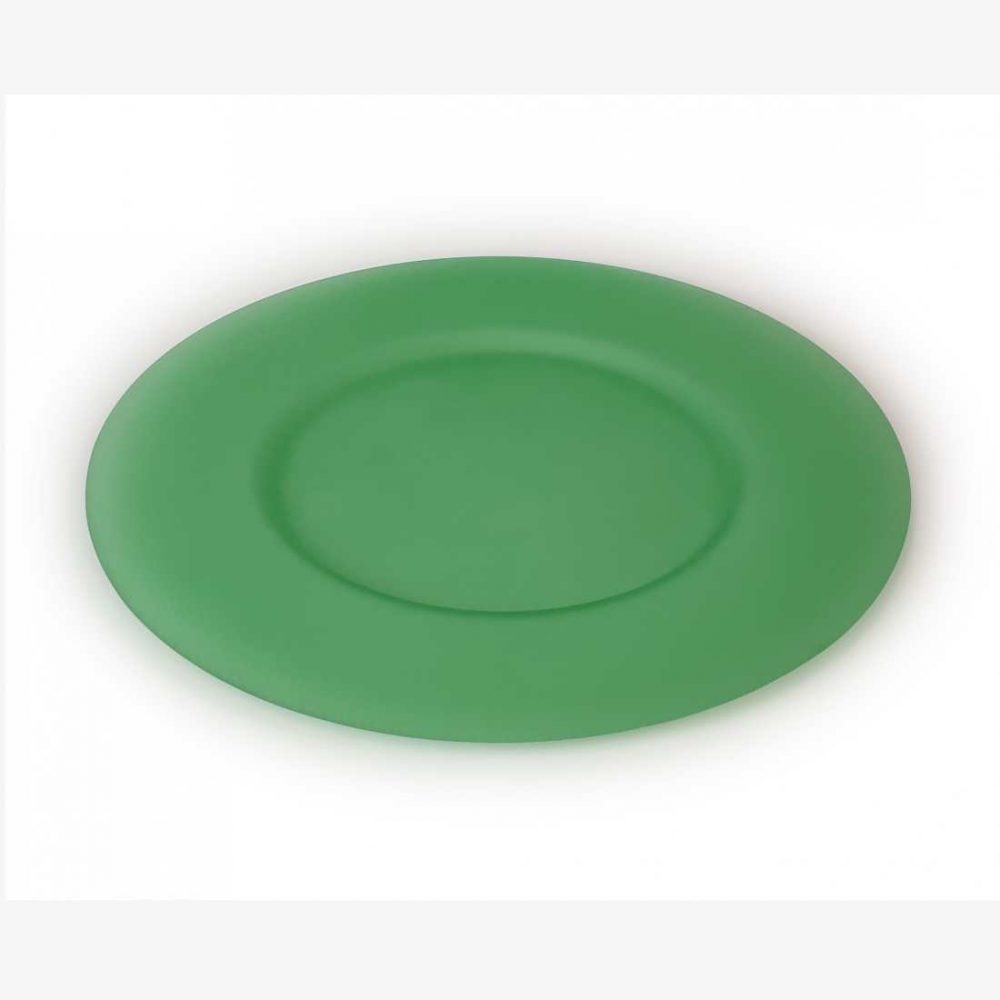 Mint green glass charger plate